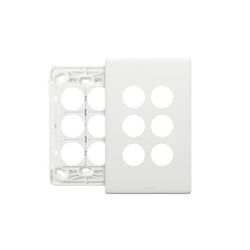 Excel Life Legrand EXCEL LIFE 6 GANG GRID & COVERPLATE MATT WHITE