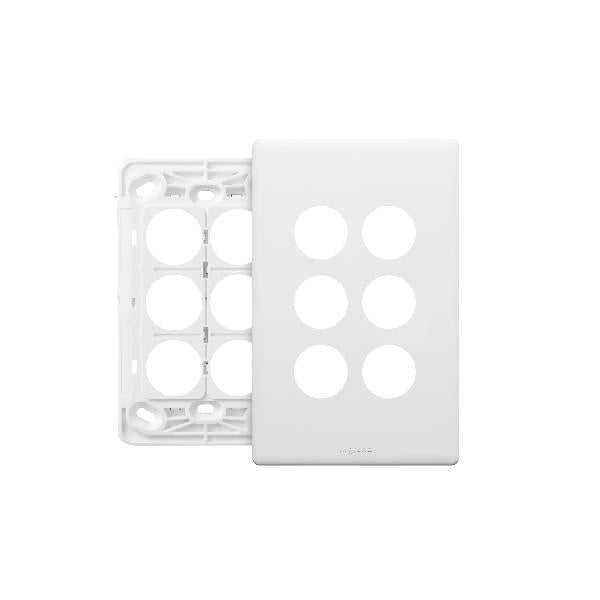 Excel Life Legrand EXCEL LIFE 6 GANG GRID & COVERPLATE MATT WHITE