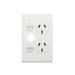 Excel Life Legrand EXCEL LIFE VERTICAL DGPO 10A WITH EXTRA HOLE  MATT WHITE