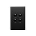 Excel Life Legrand EXCEL LIFE 4 GANG SWITCH 16A/16AX VERTICAL MATT BLACK