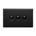 Excel Life Legrand EXCEL LIFE 3 GANG SWITCH 16A/16AX HORIZONTAL MATT BLACK