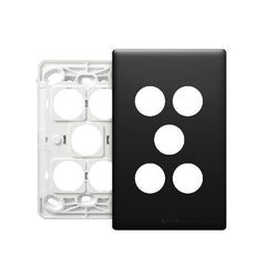 Excel Life Legrand EXCEL LIFE 5 GANG GRID & COVERPLATE MATT BLACK