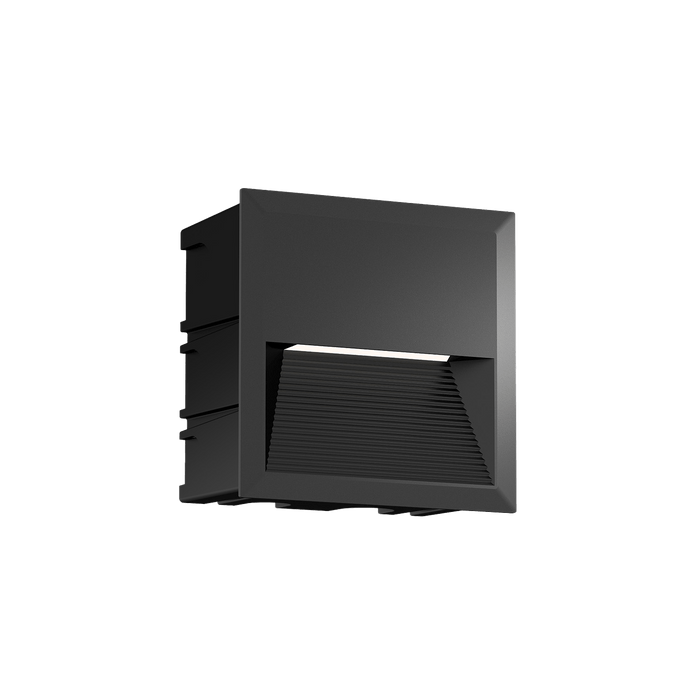 Glight RECESSED STEP LIGHT 5W IP65 3000K SQ NON DIM BLACK