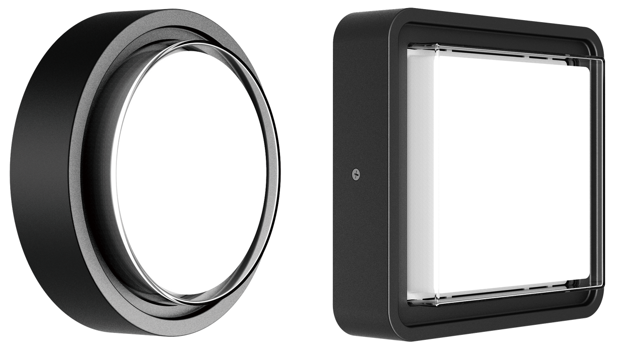 Glight RND LED BULKHEAD 12W IP65 4000K NON DIM SANDED BLACK