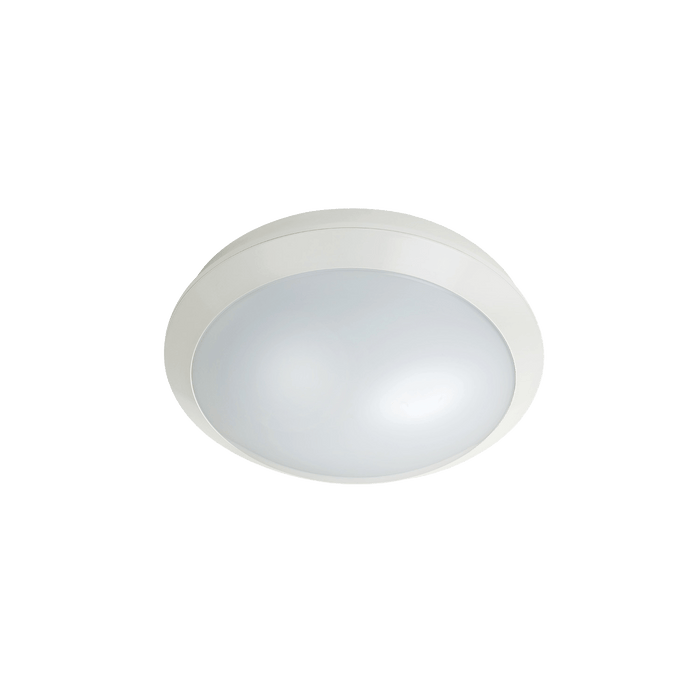 Glight TRI-COLOUR LED OYSTER WITH VISOR 15W IP66 & IK10 NON DIM WHITE