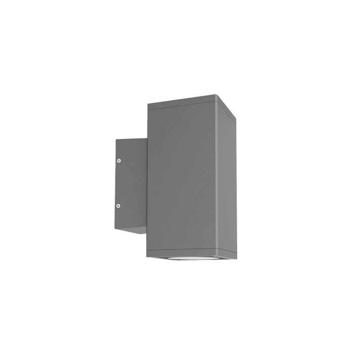 Glight UP & DOWN WALL LIGHT 12W 3000K IP65 SQ NON DIM DARK GREY