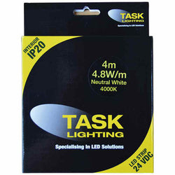 Task STRIP PACK 4M 4.8W/M 24VDC NEUT WHITE