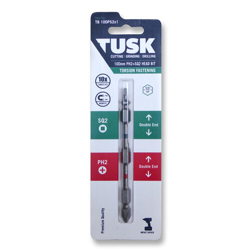 Tusk Torsion Bits - 150mm Double End SQ2 x 1pc