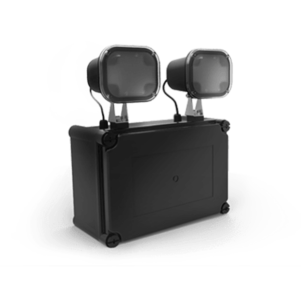 Ektor Twinspot Pro Emergency W/Proof IP65 Fitting 4.7W Black