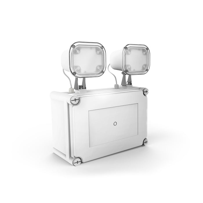 Ektor Twinspot Pro Emergency W/Proof IP65 Fitting 4.7W Light Grey