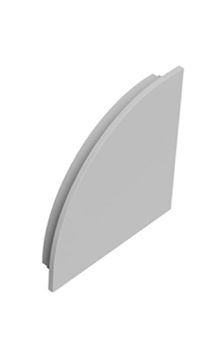 Task Profile 380 End Caps With Cable Holes Silver