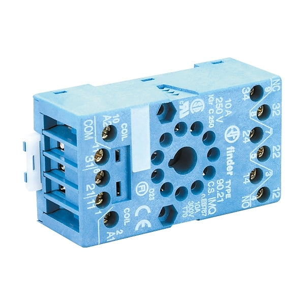 Finder Base for 6013 Relay/9901 LED Modules W/Metal Clip