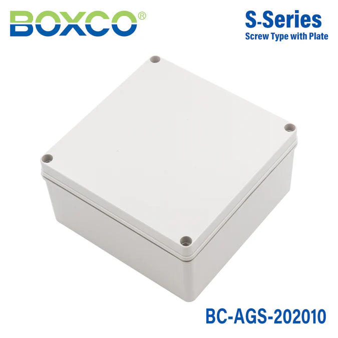 200 x 200 x 100 MM ENCLOSURE, ABS, GREY COVER, IP67 INDOOR