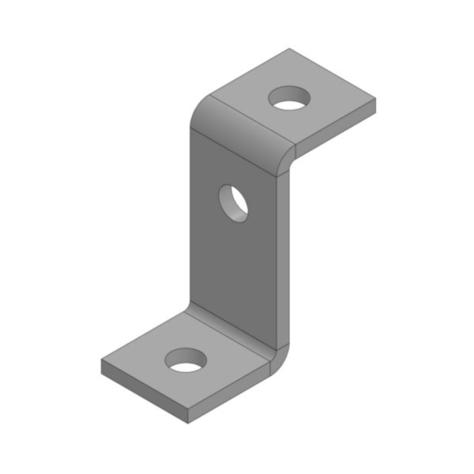 Mssmec EM1453 HDG 3 HOLE Z SHAPED METAL FRAMING FITTING