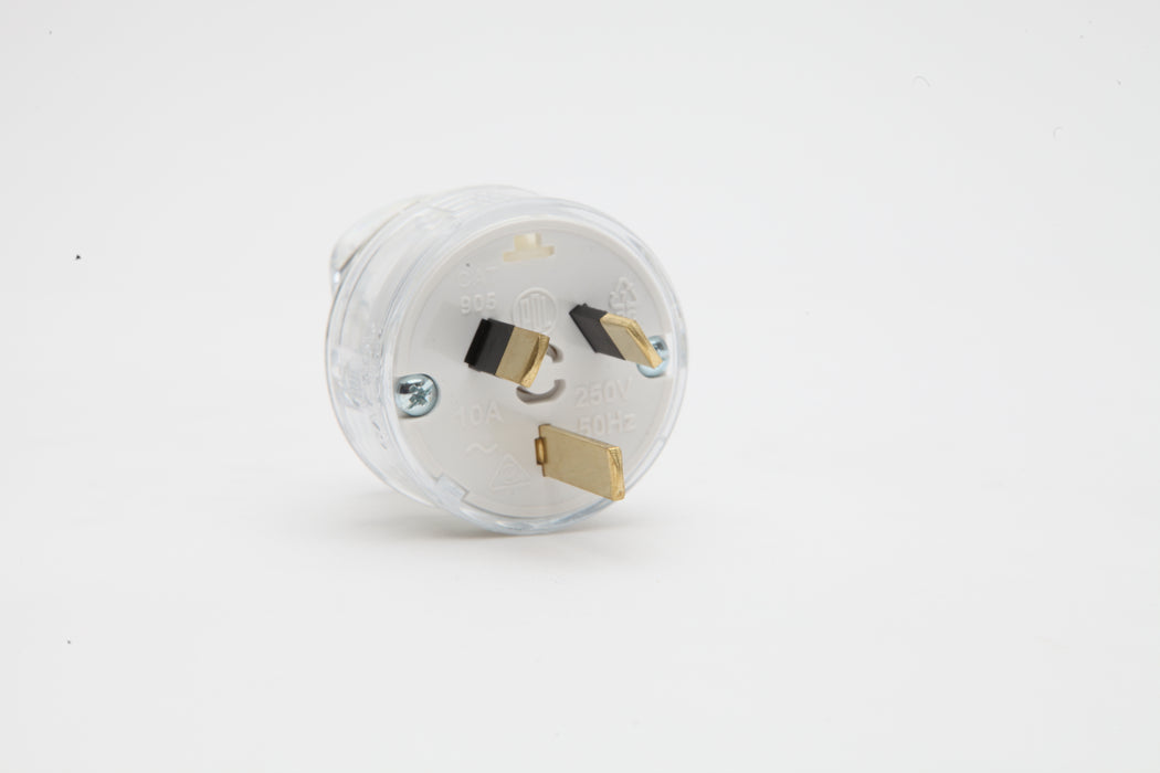 Pdl Plug Pdl Plug 3pin 10A heavy duty Clear — Scott Electrical