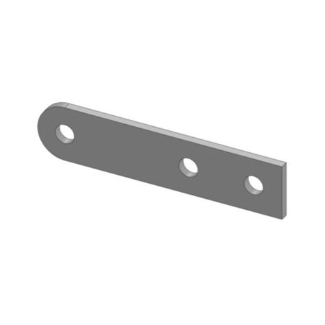 Mssmec EM2324 HDG 3 HOLE ROUND END FLAT PLATE FITTING