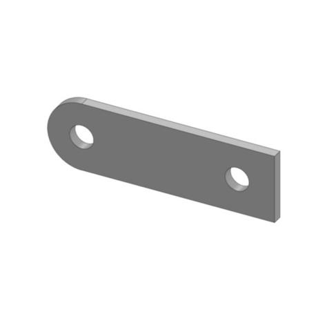 Mssmec EM2325 HDG 2 HOLE ROUND END FLAT PLATE FITTING