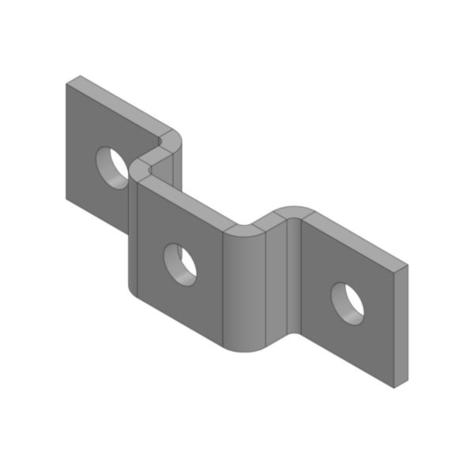 Mssmec EM4047 HDG 3 HOLE U-SHAPED METAL FRAMING BRACKET