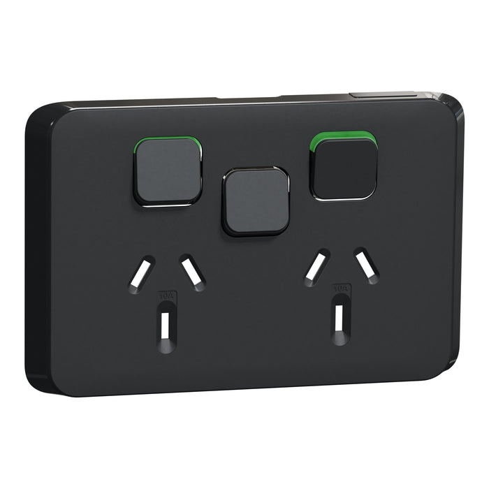 Iconic Skin Socket Horiz Twin 1ExSW 10A 250V XB