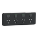 Iconic Skin Socket Sw Horiz Quad 10A 250V XB