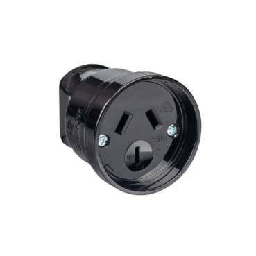 Pdl Cord connector 3 pin Black — Scott Electrical