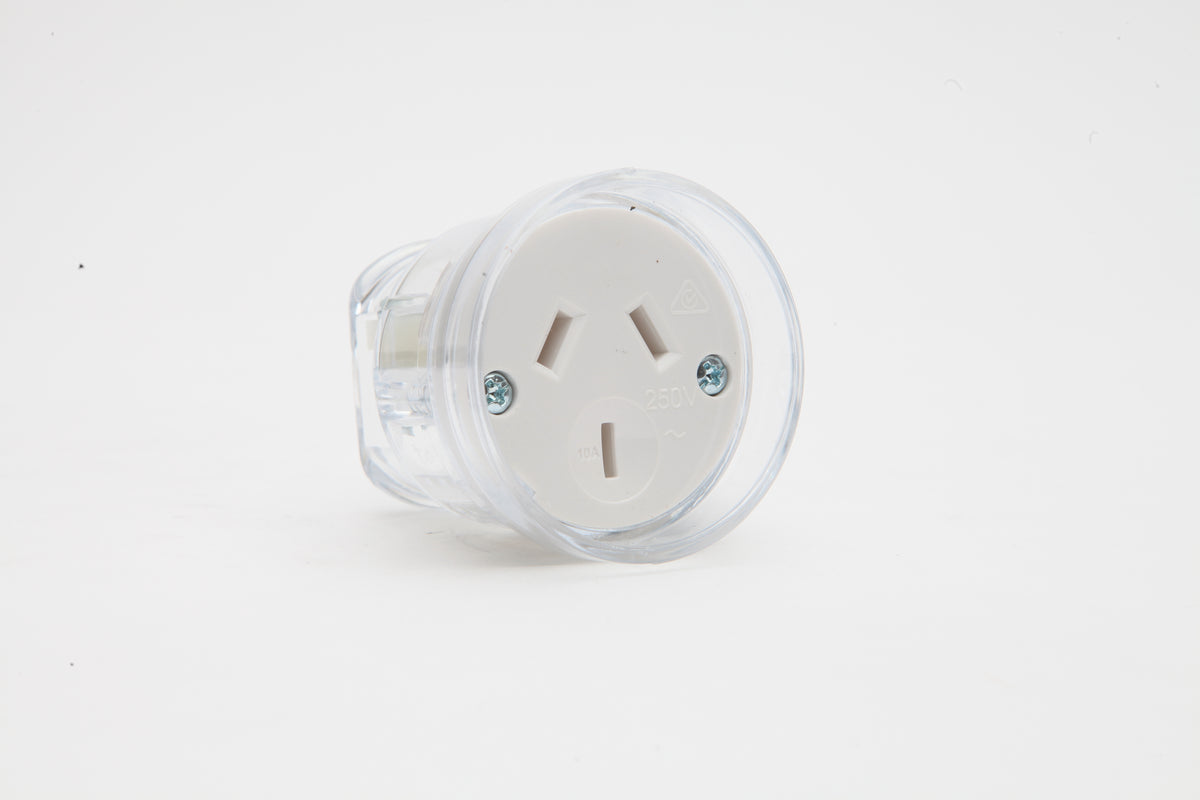 Pdl Cord connector 3 pin Clear — Scott Electrical