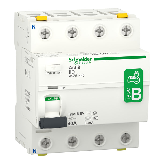 ACTI9 Acti9 RCCB 40A 30mA 4pole Type B