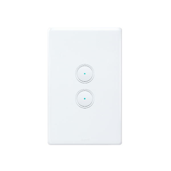 Legrand EXCEL LIFE WITH NETATMO 2 GANG SMART SWITCH GLOSS WHITE