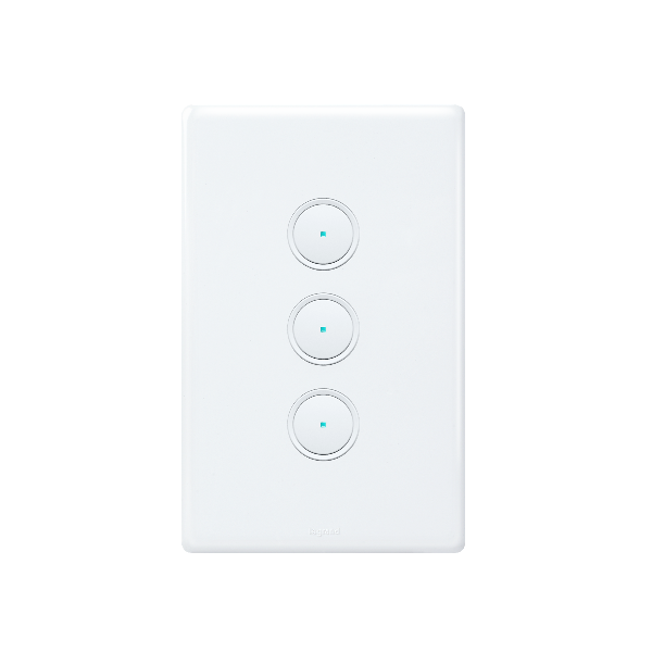 Legrand EXCEL LIFE WITH NETATMO 3 GANG SMART SWITCH GLOSS WHITE