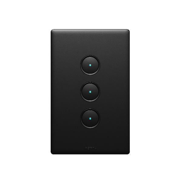 Legrand EXCEL LIFE WITH NETATMO 3 GANG SMART SWITCH MATT BLACK