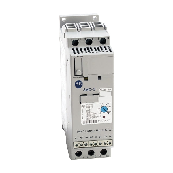 Allen Bradley SMC-3 SOFT STARTER 480V 25A MD3W 24V AC/DC CONTROL