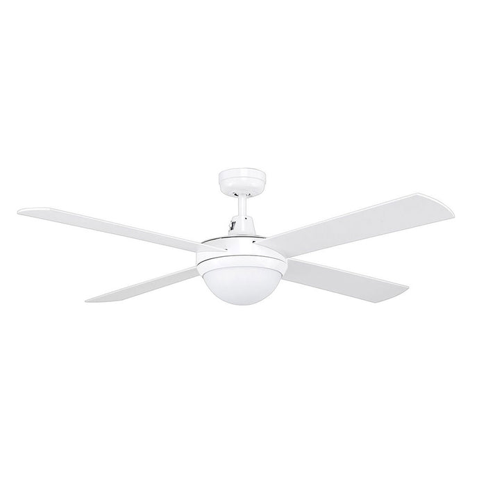 BRILLIANT TEMPEST-II 52' CEILING FAN W/2xB22 LIGHT-WHITE WITH WHITE BL