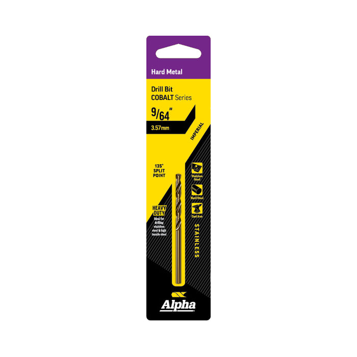Trucut Alpha Cobalt Jobber Drill 9/64