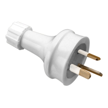Clipsal Plug 3pin 10A H/Duty Clear