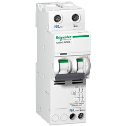 Schneider Residual current breaker with overcurrent protection (RCBO), Acti9 iC60H2 RCBO, 2P, 16A, 30mA, A type, 10000A