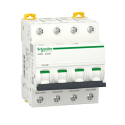 Schneider Miniature circuit-breaker, Acti9 iC60L, 4P, 25 A, B curve, 15000 A (IEC 60898-1), 25 kA (IEC 60947-2)