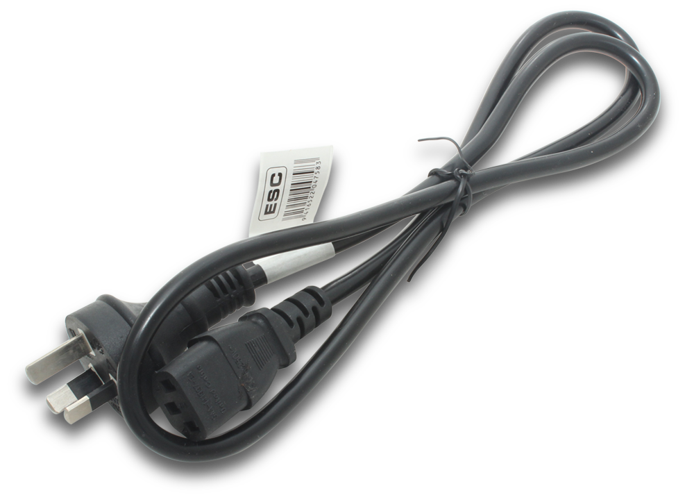 Elecsupp Cord set comp din 900mm Black — Scott Electrical