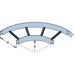 Unistrut 2093872 NEMA 16 Aluminium Cable Ladder 90deg Horizontal Bend AL16-HB90-750