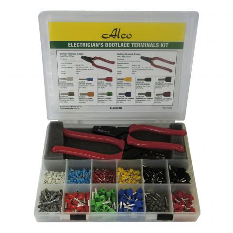Klein Alco Bootlace Terminals Kit 892pcs 2 x Crimper — Scott Electrical
