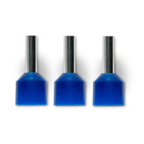 Klein Alco Bootlace Twin Terminal Insulated Blue 2X2.5mm /100
