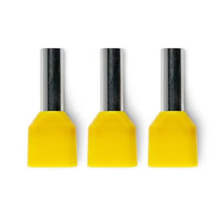 Klein Alco Bootlace Twin Terminal Insulated Yellow 2X6mm /50