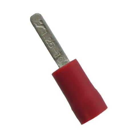 Klein Alco Flat Blade Terminal Insualted 0.5-1.5X10mm Red /100
