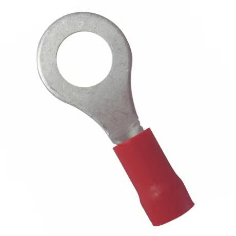 Klein Alco Ring Terminal Insulated 0.5-1.5 6mm Red Pk8