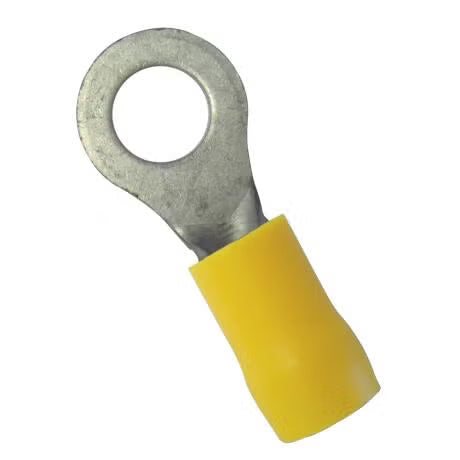 Klein Alco Ring Terminal Insulated 2.5-6 4mm Yellow Pk50