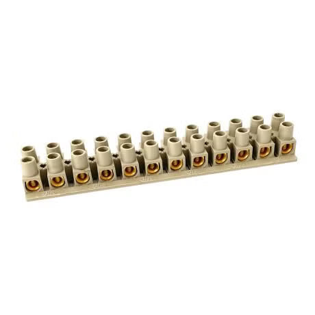 Klein Alco 15Amp Terminal Strip 12 Way Flanged 2.5mm2