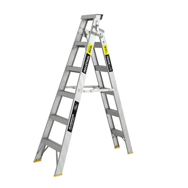 TradeLite 6 Step Aluminium Dual Purpose Ladder 150kg Rated