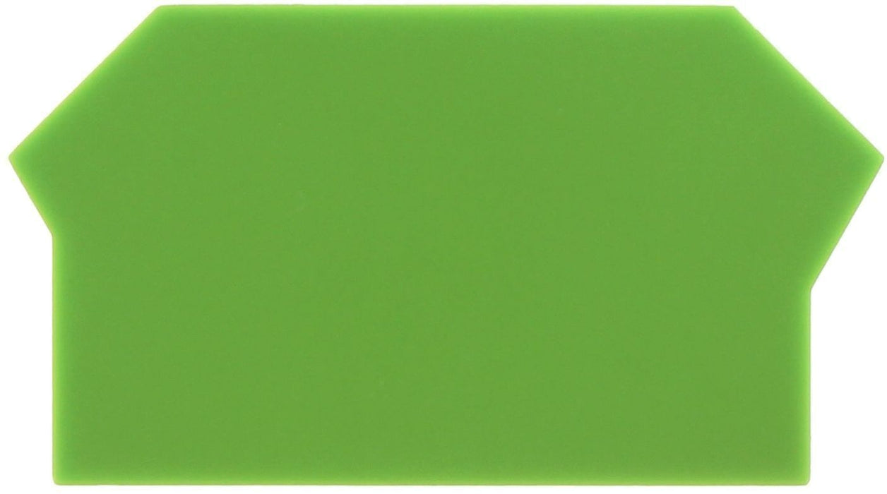 Conta-Clip End Cover for SL2.5/35 ZR - Green - TS32 DIN Rail only