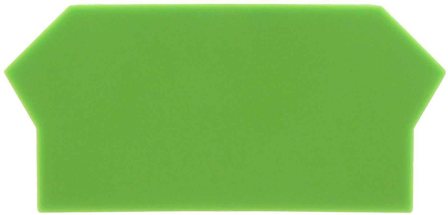 Conta-Clip End Cover for Rk2.5/35ZRL -Green - TS32 DIN Rail only