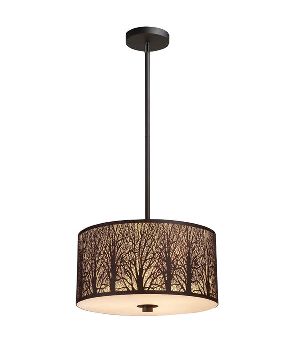 CLA PENDANT E27 x 3 60W LGE RND Aged Bronze with Amber Lining Wh