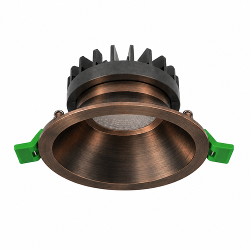 Eurotech Allure 2000 Fixed Downlight Low Glare 90Mm 60D CCT 8W Brushed Copper